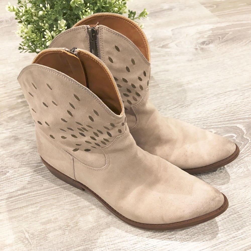 NINE WEST Leather Ankle Boots